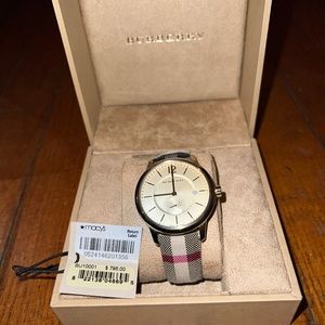 Burberry Gold Dial Stainless Steel Textile Multi Quartz